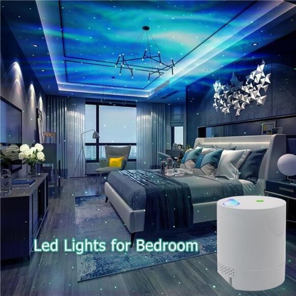 Galaxy Star Projector Night Light LED Northern Lights Remote Bedroom Living Room - Picture 5 of 7
